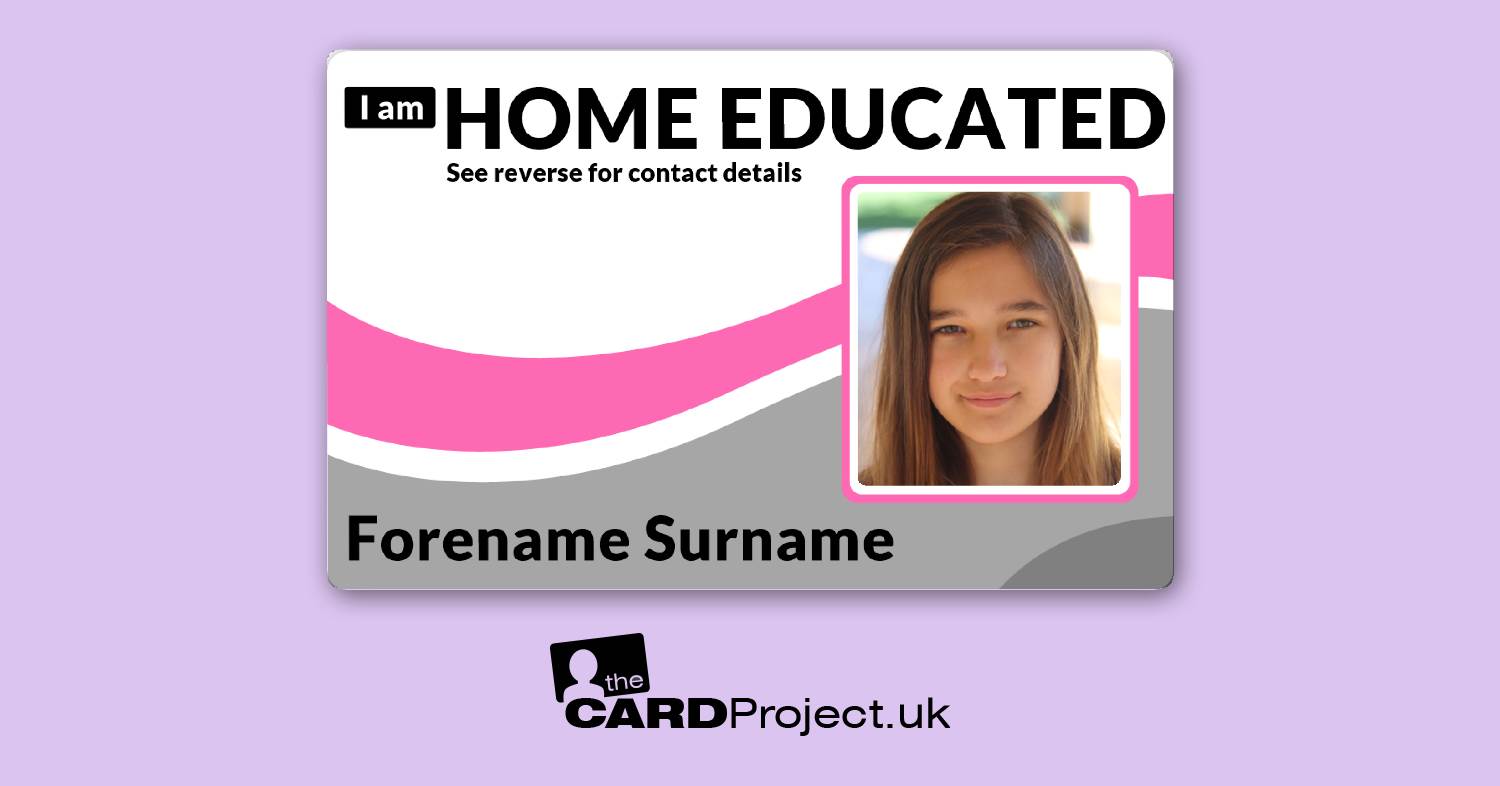 Home Educated Pink Photo Student ID Card 